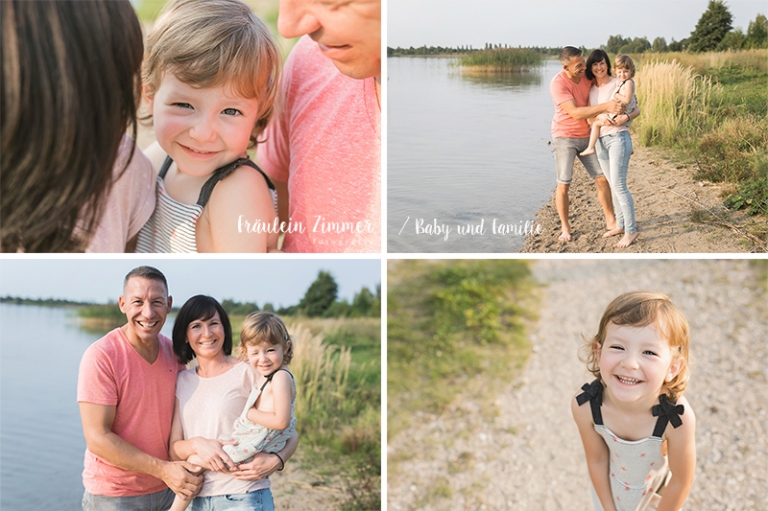 natürliche Familienfotos am See in Leipzig