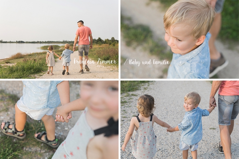 natürliche Familienfotos am See in Leipzig