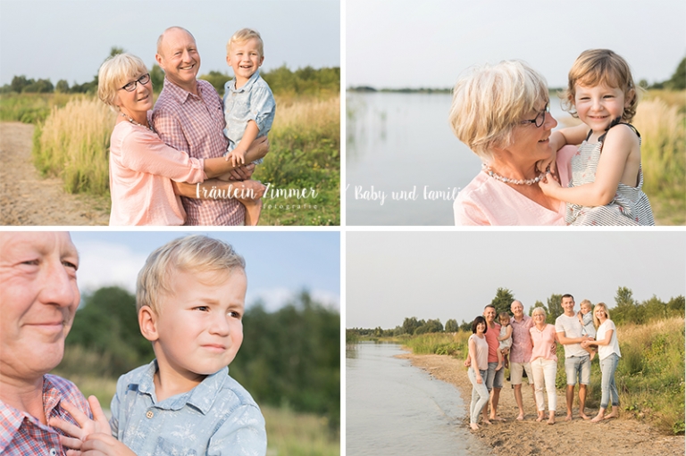 natürliche Familienfotos am See in Leipzig